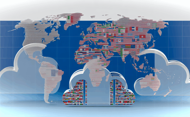 alt_text: Cover image on cloud sovereignty, featuring clouds, major providers, flags, and a world map backdrop.
